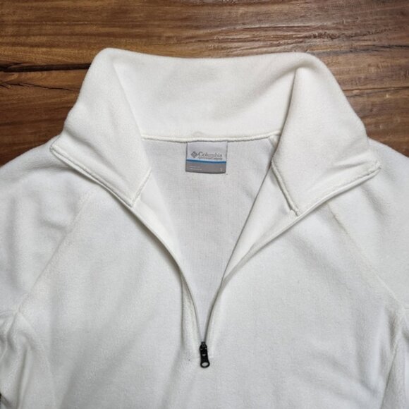 Columbia White Glacial Half Zip Fleece Size Small - Picture 3 of 7